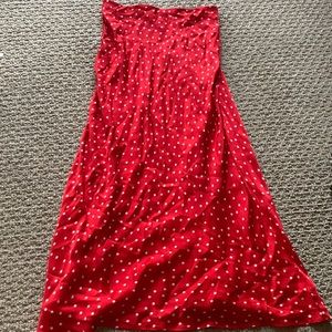 Anthropologie polka-dot skirt full length